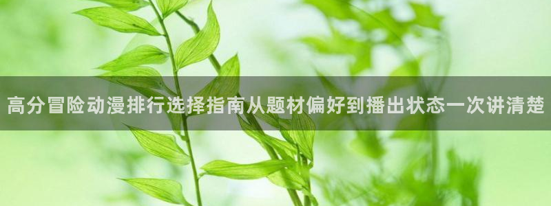 动漫里番在线观看:高分冒险动漫排行选择指南从题材偏好到播出状态一次讲清楚配图