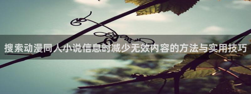 里番动漫在线观看网:搜索动漫同人小说信息时减少无效内容的方法与实用技巧配图